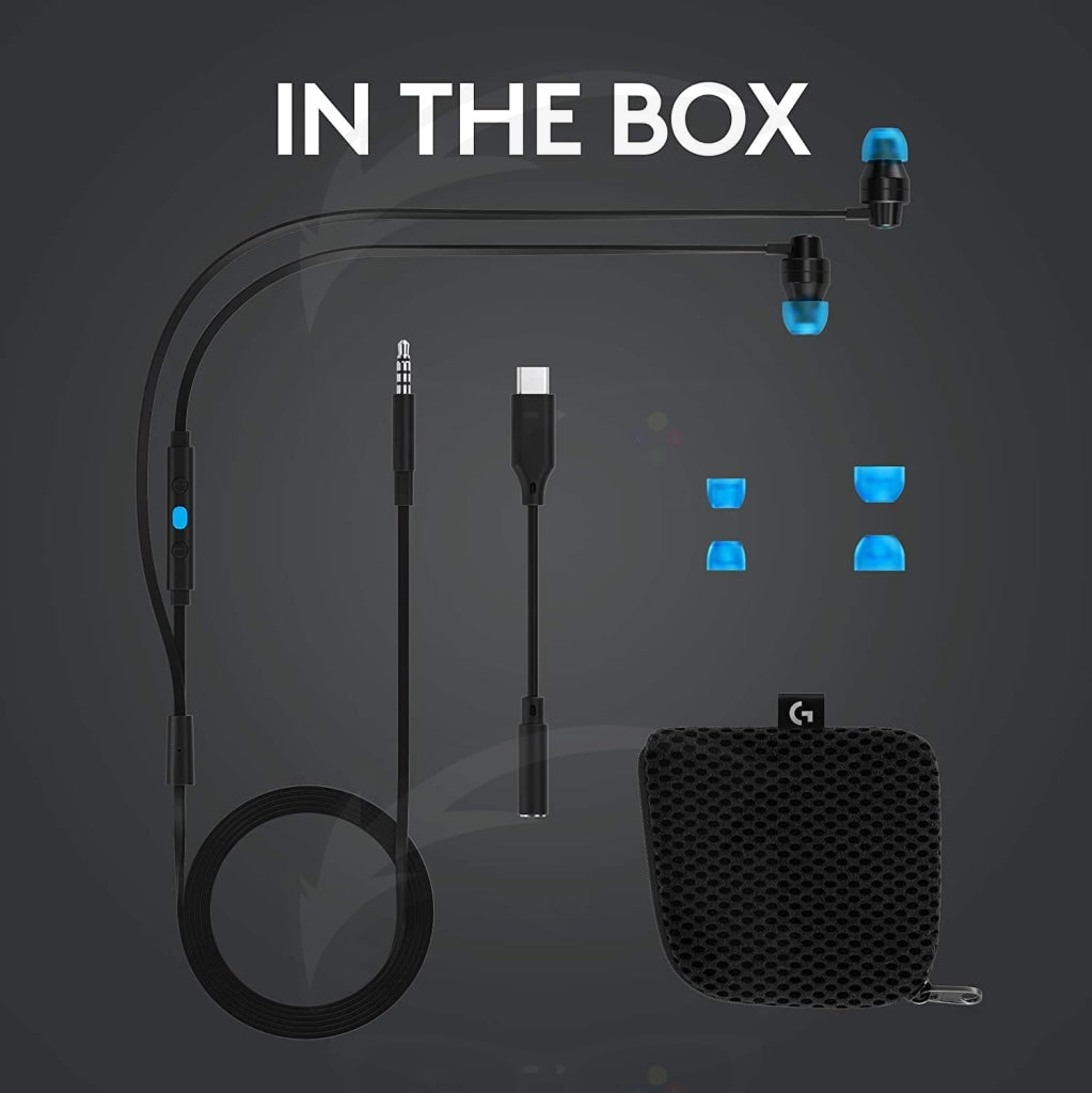 Logitech G333 GAMING EARPHONES WITH MIC - BLACK Logitech G333 GAMING EARPHONES WITH MIC - BLACK
